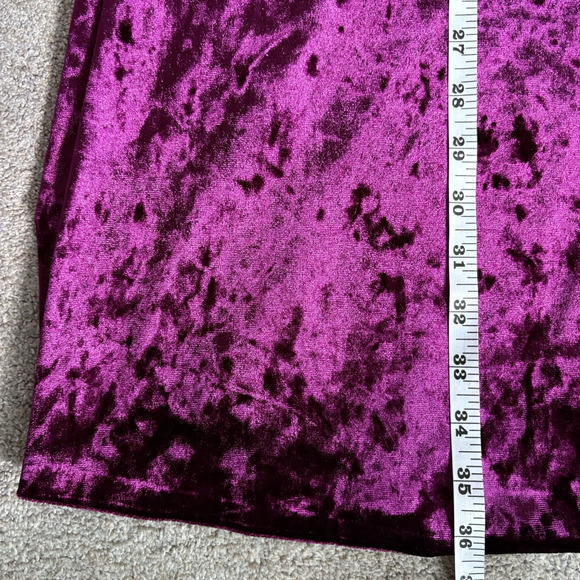ELIZA J Crushed Velvet Shift Dress Bell Sleeves V-Neck Cocktail Party Size 10 - Picture 12 of 12